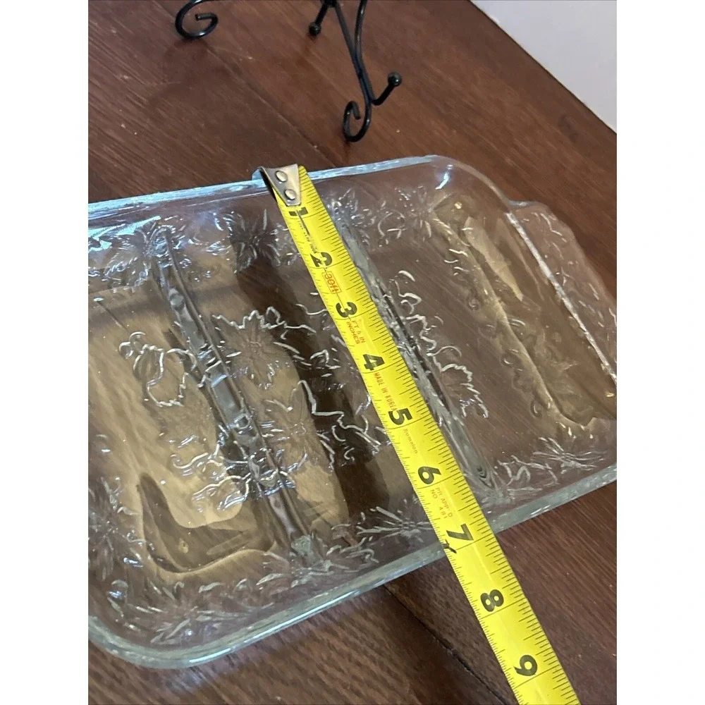 Princess House FANTASIA 3 Section Divided Relish/Vegetable Tray/Platter Has Chip